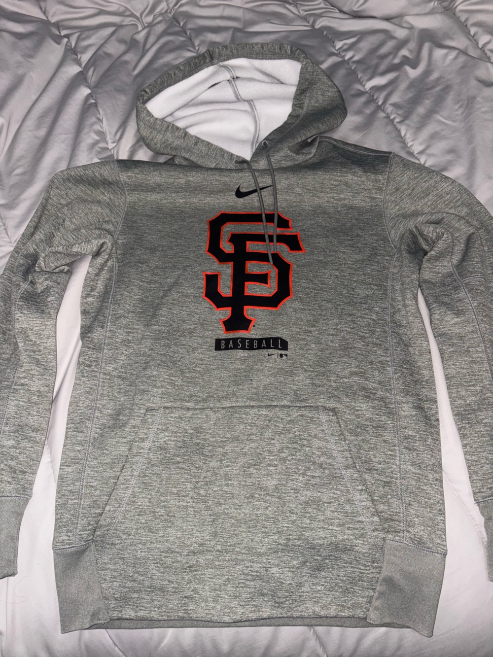 SF Giants Nike Heather Gray Dri-FIT Pullover Hoodie
